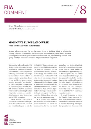 Moldovan eurooppalainen suunta: Kääntyykö kurssi?