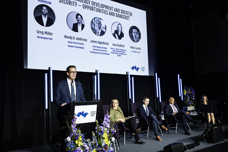 Helsinki Security Forum 2023, people on stage.