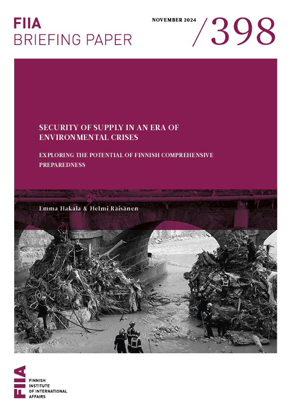 Cover page depicting the title of the publication, names of the authors, and a black-and-white photo of debris piled up under a bridge due to flooding.