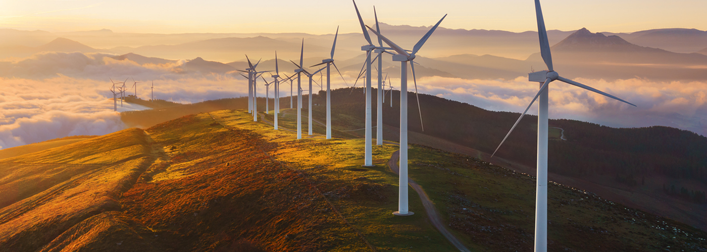 Wind turbines in Oiz eolic park