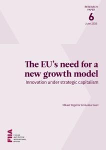 Cover for the publication The EU’s need for a new growth model.