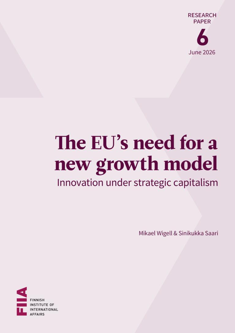 Cover for the publication The EU’s need for a new growth model.