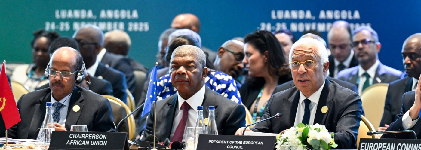 A photo of the European Union-African Union summit 2025, people sitting in a conference setting.